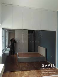 Anda juga bisa lebih mudah dalam mengatur isinya, misalnya lemari pertama khusus untuk atasan, pintu selanjutnya untuk pakaian yang digantung, lalu. Project Lemari Sliding 3 Pintu Cermin Di Cideng Kitchen Set Minimalis Lemari Pakaian Custom Hpl Duco Dan Laker Terbaik
