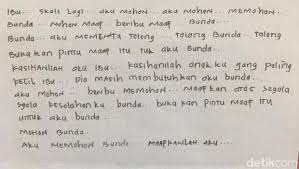 Contoh surat permohonan maaf adalah surat yang dibuat untuk menyampaikan pesan sebagai bentuk permintaan maaf atas kesalahan yang kita lakukan. Ini Isi Surat Permintaan Maaf Yang Ditulis Zikria Dzatil Untuk Risma