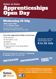 For information on apprenticeships in wales visit careerswales.com. Bolton At Home Our Apprenticeships Open Day Will Take Facebook
