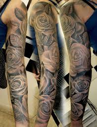 Black And White Sleeve Tattoo Black And White Roses Sleeve Tattoo Tattoo Ideas And Inspiration Rose Tattoo Sleeve Floral Tattoo Sleeve Sleeve Tattoos
