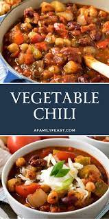 Vegetable Chili Vegetarian Chili Recipe Vegetable Chili Recipe Recipes With Kidney Beans