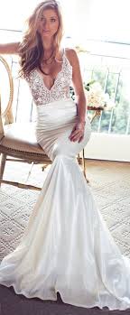 Graceful Stretch Satin Spaghetti Straps Neckline Mermaid Wedding Dresses With Beaded Lace Wedding Dresses Satin Wedding Dresses With Straps Ball Gowns Wedding
