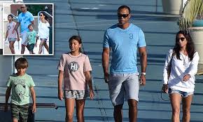 When she was a few weeks old, tiger placed a golf club in her hand even though she could barely hold on it. Tiger Woods Out With Kids In Miami Amid Custody Rumors Daily Mail Online