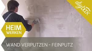 Wand Verputzen Feinputz Auftragen Youtube
