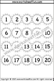 Number Chart 1 20 Free Printable Worksheets Worksheetfun