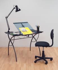 Amazon Com Studio Designs Catalina Craft Table In Pewter With Blue Glass 10081 Craft Table Design Studio Artistic Space