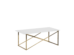 Table basse blanche de marque ikea 118 cm de long x 59 de large x 27 cm petites tâches sur 4cm et 1 petit accro. Table Basse Blanche Structure Doree Emporia Beliani Ch
