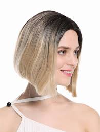 Afterwards, give a section of your blonde hair on the mid head a layered look. Women S Quality Wig Short Long Bob Middle Parting Sleek Ombre Black Blonde Highlights