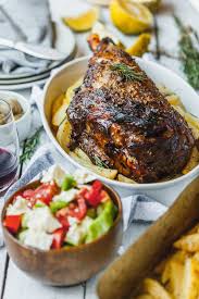 Greek Style Roasted Lamb Olive Mango Recipe Lamb Roast Lamb Recipes Greek Lamb Recipes
