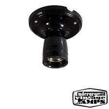 Ceramic light socket for ceiling fan. Black Ceramic Ceiling Or Wall Lamp With Lamp Holder In Vintage Style Diffusione Luce Srl