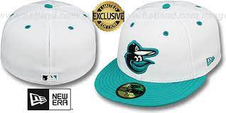 Baltimore Orioles 2t Fashion White Teal Fitted Hat