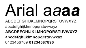 Arial | Restaurant Menu Paper Font