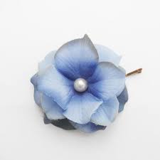 Blue Flower Hair Pin Cornflower Blue Hydrangea By Embellishingyou Flower Hair Pin Flowers In Hair Blue Hydrangea Flowers