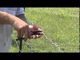 How To Tighten A Fence Using Pliers Take Slack Out On Loose Wires On A Fence Tighten Wire