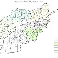 In june 2005, the afghan government issued a map of the 34 provinces and 398 districts of afghanistan. Political Map Of Afghanistan Showing Regions And Districts Download Scientific Diagram