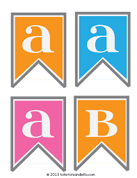A great way to introduce letters, phonic sounds and basic words. Download Slumber Party Blue Orange And Pink Printable Free Printable Banner Party Printables Free Printable Banner