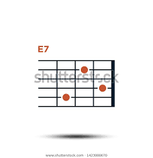 E7 Basic Guitar Chord Chart Icon Stock Vector Royalty Free