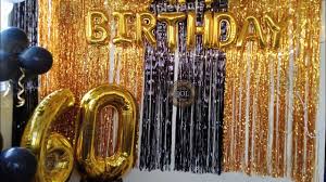 Get creative and unusual 60th birthday ideas for men from a professional event planner. Balloon Decoration At Home For Father S 60th Birthday Party 60th Birthday Decoration Party Ideas Youtube