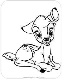 Disney is not just for the kids. Bambi Coloring Pages Disneyclips Com