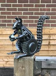 Scrap Metal Squirrel Sculpture Steel Art Metal Art Projects Scrap Metal Art