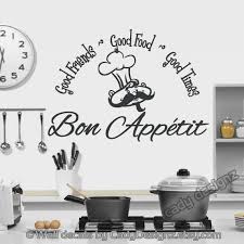 Bon Appetit Vinyl Wall Decal Kitchen Decor Good Food Good Etsy Kitchen Wall Decals Vinyl Wall Decals Kitchen Country Kitchen Decor