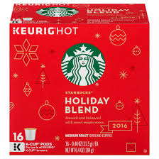 Starbucks Holiday Blend Medium Roast Coffee K Cup Pods 16ct Starbucks Holiday Blend Holiday Blend Medium Roast Coffee