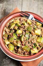 Zucchini And Beef Mexican Style Skillet Paleo Leap Recipe Paleo Beef Recipes Cooking