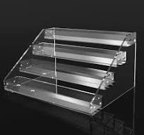 Amazon.com: AISIDERK 12" Acrylic Riser Display Stands - 4 Tier Clear Acrylic Display Shelf, Double Sided Usable, Makeup Organizer Perfume Organizer, ...