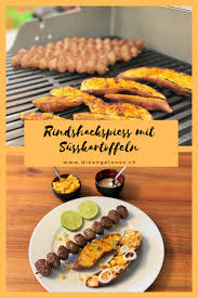 Sommerzeit Ist Grillzeit Rindshackspiesse Mit Susskartoffeln Schweizer Familienblog Die Angelones Rezept In 2020 Rezepte Lebensmittel Essen Familienfreundliche Rezepte