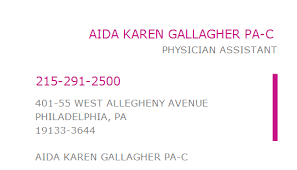 1730324013 Npi Number Aida Karen Gallagher Pa C Philadelphia Pa Npi Registry Medical Coding Library Www Hipaaspace Com C 2020 5 people named aida gallagher living in the us.
