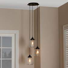 Add An Industrial Chic Vibe To Your Space With This Jar 3 Light Cluster Pendant This Collection Features Jar Pendant Light Rustic Light Fixtures Pendant Light