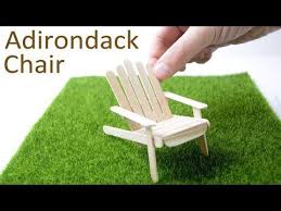 Miniature Wooden Chair Easy Diy How To Make An Adirondack Chair Using Popsicle Sticks Youtube Adirondack Chairs Diy Wooden Craft Sticks Paint Stick Crafts