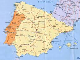 Streets, roads, buildings, highways, airports, railway and bus stations map of spain. Highways Map Of Portugal And Spain Portugal Europe Mapsland Maps Of The World