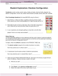 Use the ruler to measure the atomic. Student Exploration Electron Configuration Pdf Free Download