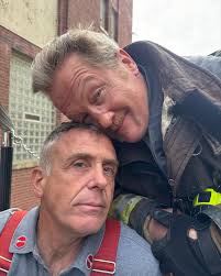 Happy birthday to my beloved brother and favorite elderly gentleman, David  Eigenberg. Here's to 12 years of pretending to be real men together. Feliz  cumpleaños, amigo! @davideigenberg #ChicagoFire