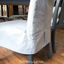 Dining room chair slipcovers dining room chair covers white dining room chairs leather dining chairs living room chairs slip dropcloth slipcovers for leather parsons chairs. How To Make A Slipcover For A Dining Chair Sustain My Craft Habit