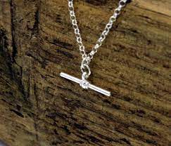 Sterling Silver T Bar Necklace T Bar Pendant Silver Pendant T Bar Necklace T Bar Jewellery Chunky Belcher Birthday Bridesmaid Bar Necklace Meaningful Jewelry Personalized Jewelry