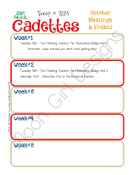 Cadette Monthly Activity Calendar Girl Scouts Editable Etsy In 2020 Girl Scout Troop Leader Girl Scouts Cadettes Girl Scouts