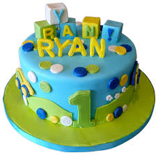 Happy birthday, ryan is 7 years old with ryan's family review! Ryan 1st Birthday Fondant Cake Rashmi S Bakery