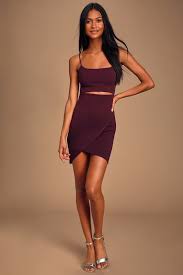 Lulus Cutout On The Town Plum Purple Cutout Bodycon Dress Size X Large 100 Polyester In 2020 Bodycon Dress Casual Dresses For Teens Cutout Dress