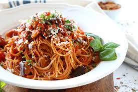 Spicy Eggplant Pasta Dash Of Savory Cook With Passion Recipe Spicy Eggplant Eggplant Pasta Vegan Recipes Healthy