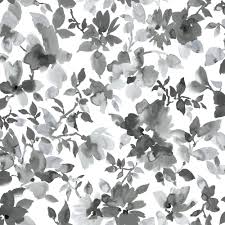 Black And White Floral Wallpaper Peel And Stick Roommates 28 18 Sq Ft Black Watercolor Floral Peel And Stick Wallpaper In 2020 Peel Stick Wallpaper Wallpaper Roll Floral Watercolor