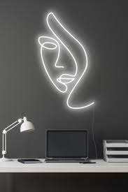 Face Neon Sign Face Light Modern Art Neon For Home Wall Etsy In 2021 Neon Decor Neon Signs Neon Signs Home