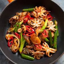 The Hairy Bikers Fiery Octopus Recipe Octopus Recipes Recipes Fish Recipes