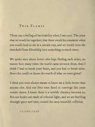 Pin By Ledele Vorster On My Absolute Favorites Lang Leav Twin Flame Twin Flame Quotes