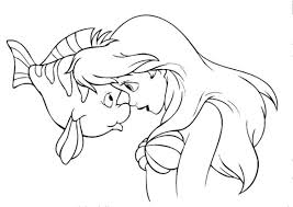 Princess Ariel And Flounder The Fish Coloring Pages Ariel Coloring Pages Mermaid Coloring Pages Disney Princess Coloring Pages
