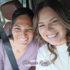 The emotional expression of two ladies post-podcast!💜💜 The best feeling  ever! What an incredible day with an incredible woman. I'm speechless. NEW  EPISODE COMING SOON!❤️‍🔥 Love always, Angela Rose