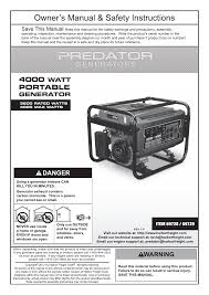 For all resistive loads on the neutral exceeding 200a, you must apply a demand factor of 70%. Harbor Freight Predator Generators 4000 Watt Portable Owners Manual Manualslib Makes It Easy To Find Manuals Online