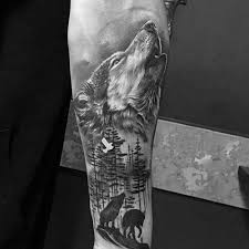 101 Best Wolf Tattoos For Men Cool Designs Ideas 2019 Update Inner Forearm Tattoo Wolf Tattoo Sleeve Forearm Tattoo Design