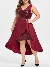 Plus Size Sequined High Low Party Cocktail Dress In 2020 Cocktail Dress Party High Low Party Dresses Dress Stores Online
